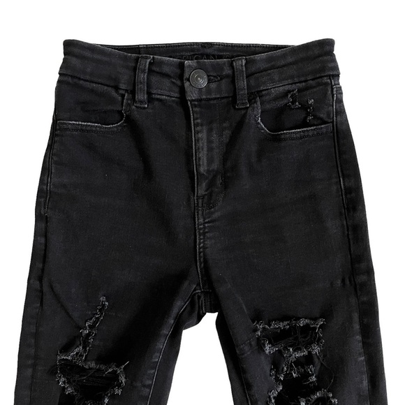 AE Ne(x)t Level Stretch Curvy High Waisted Distressed Jegging 0 Short - Picture 6 of 17